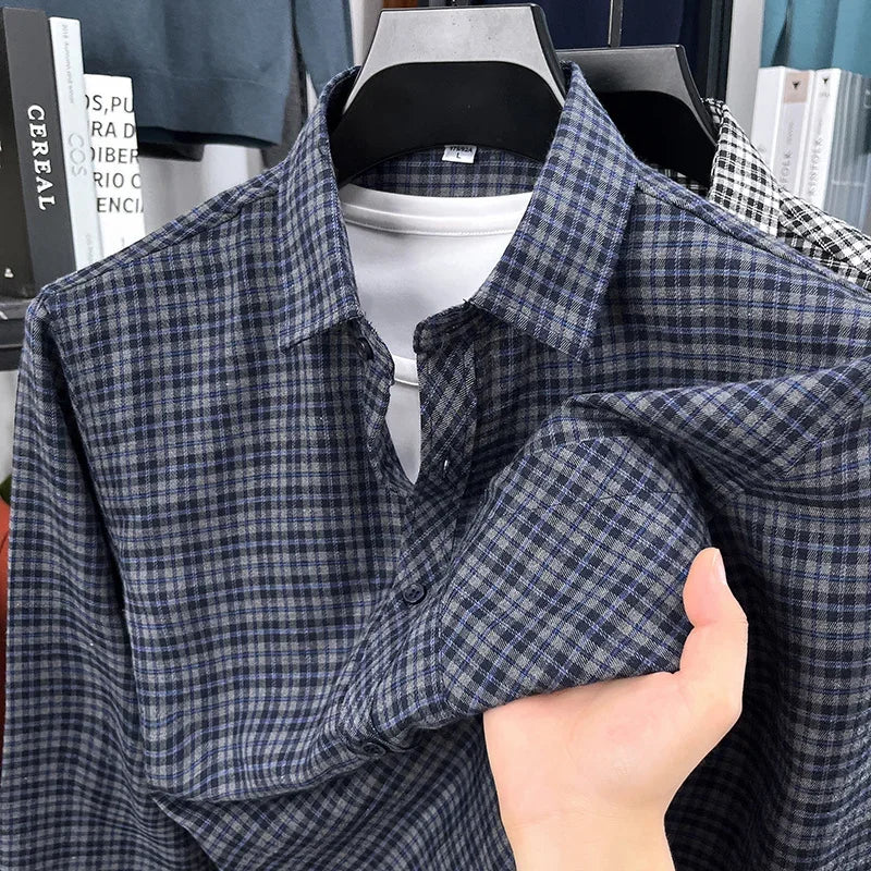 Camisa Masculina de Manga Longa Listrada