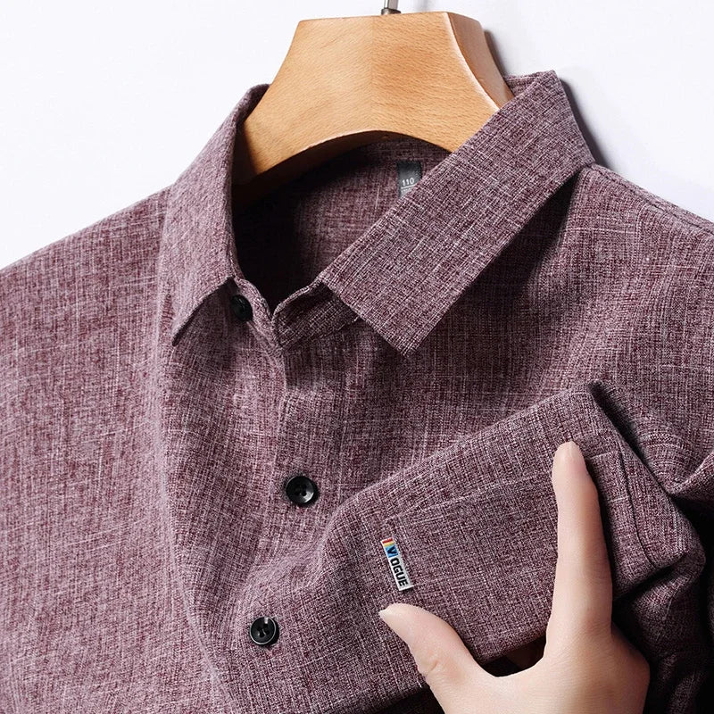 Nova Camisa Masculina Casual de Manga Curta com Estampa