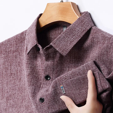 Nova Camisa Masculina Casual de Manga Curta com Estampa