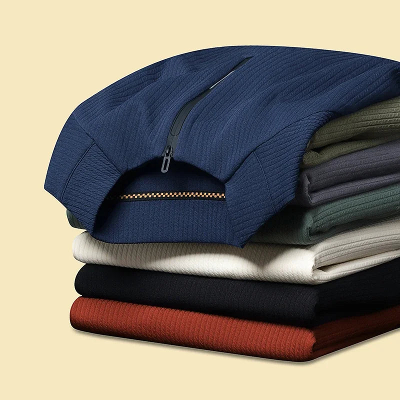 Moletom de Veludo Masculino de Outono e Inverno com Capuz