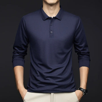 Nova Camisa Social Masculina de Manga Longa Camisa Polo