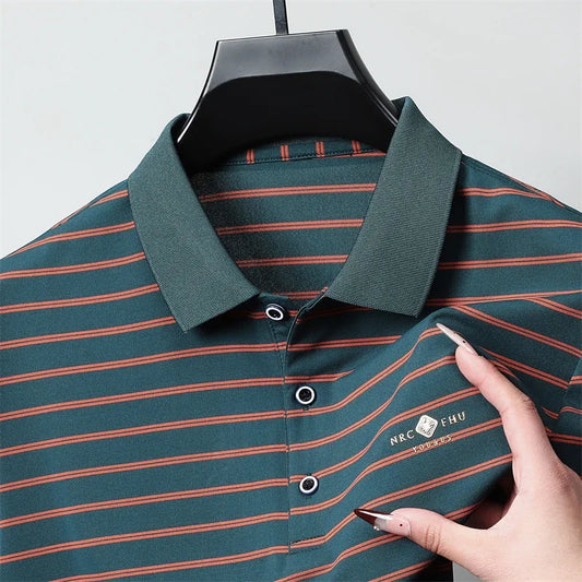 Camiseta Polo Masculina Casual e Fashion com Listras