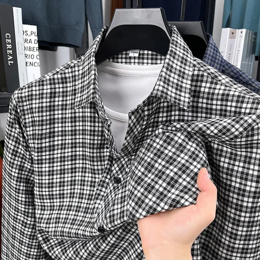 Camisa Masculina de Manga Longa Listrada