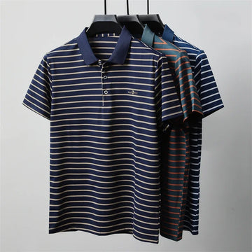 Camiseta Polo Masculina Casual e Fashion com Listras